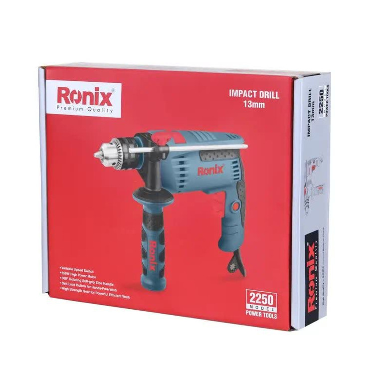 دریل برقی چکشی 13میلیمتری 850وات-آچاری رونیکس کد 2250